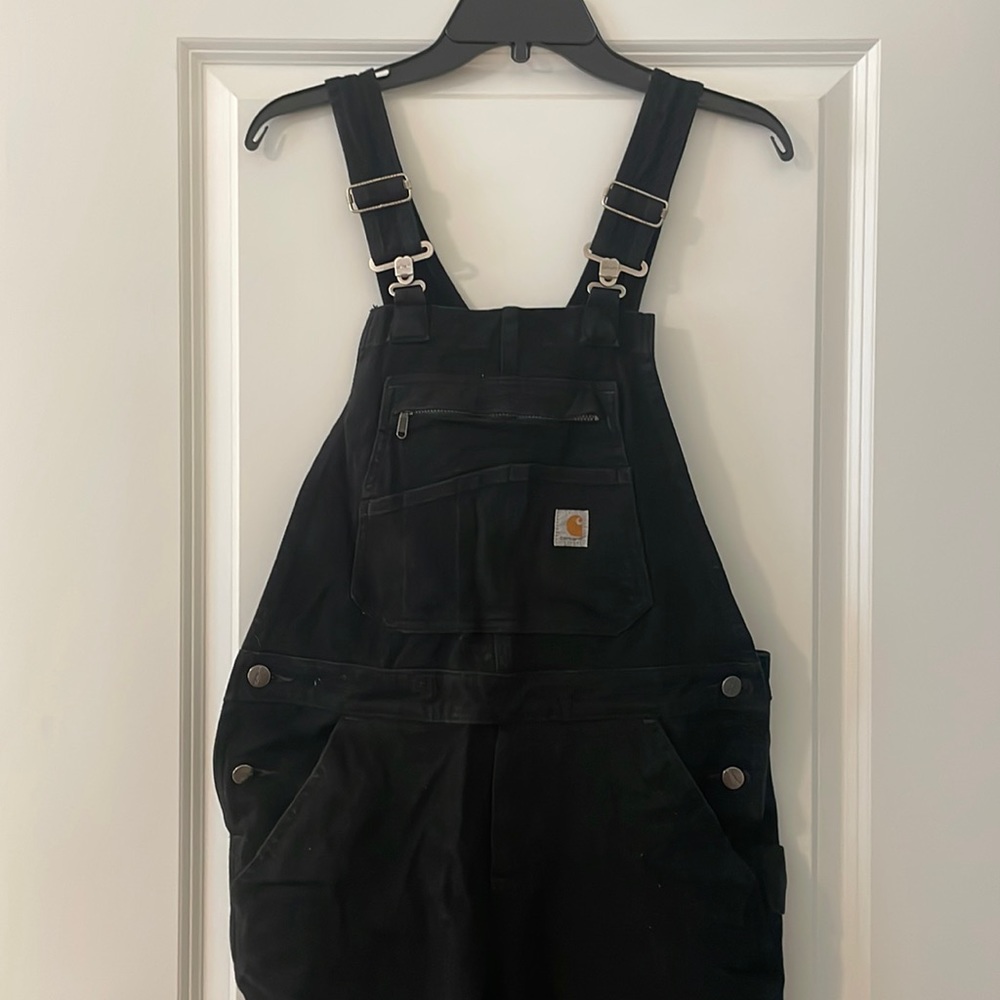 Carhartt relaxed fit, S (4/6) black overalls.